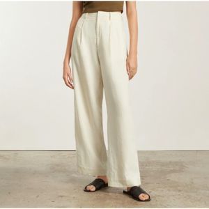 EVERLANE The Linen Way-High Drape Pant